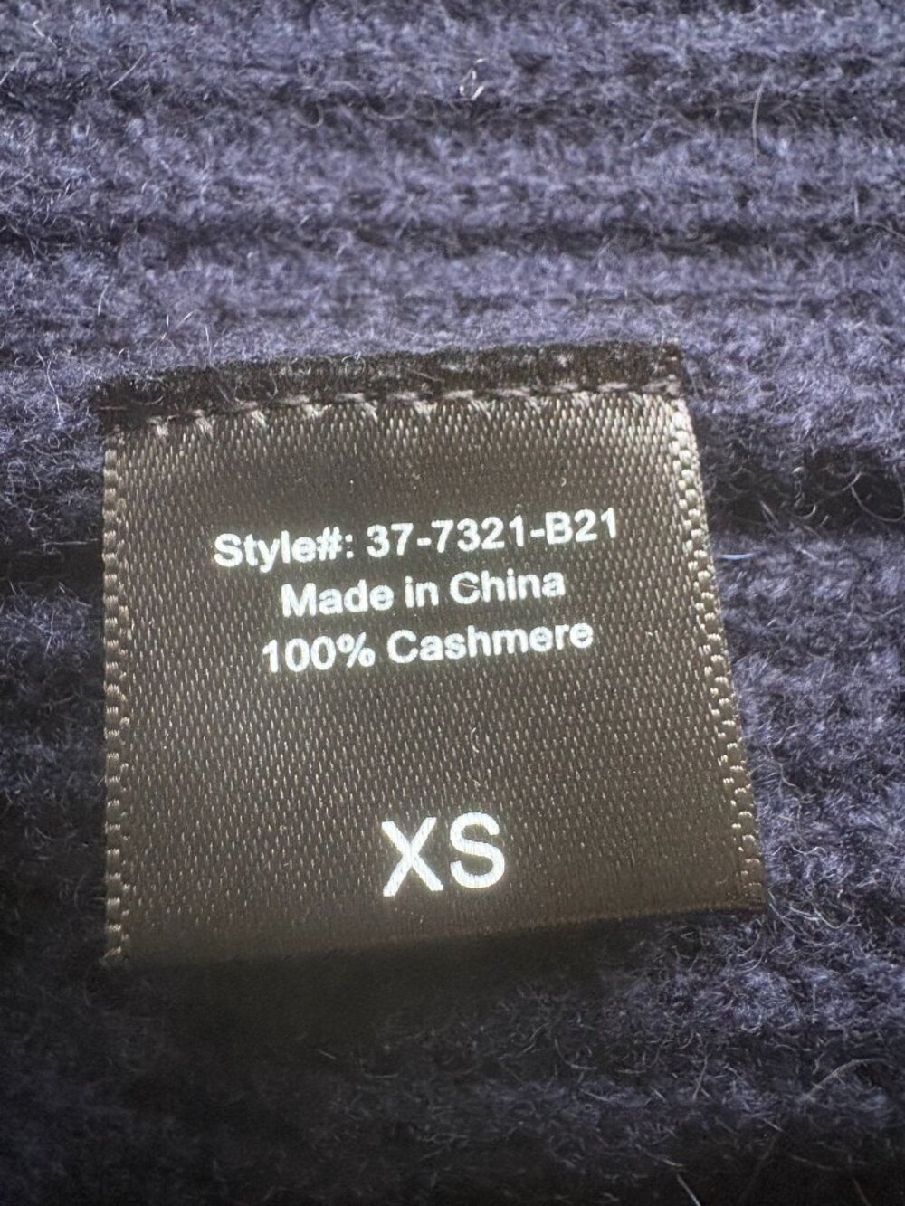 Jenni Kayne Navy Cashmere Sweater - XS - Excellent Condition - Picture 3 of 5